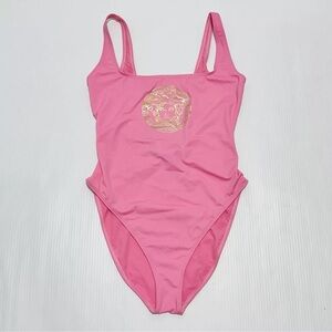 Versace Pink One Piece Swimsuit, Size M. Brand new!
